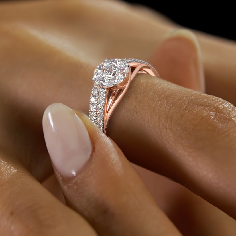 The Crossoval Bridal Ring Set - image 6