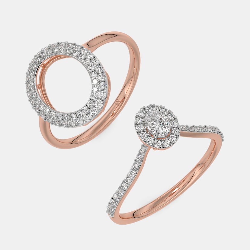 The Aurorae Bridal Ring Set - image 7