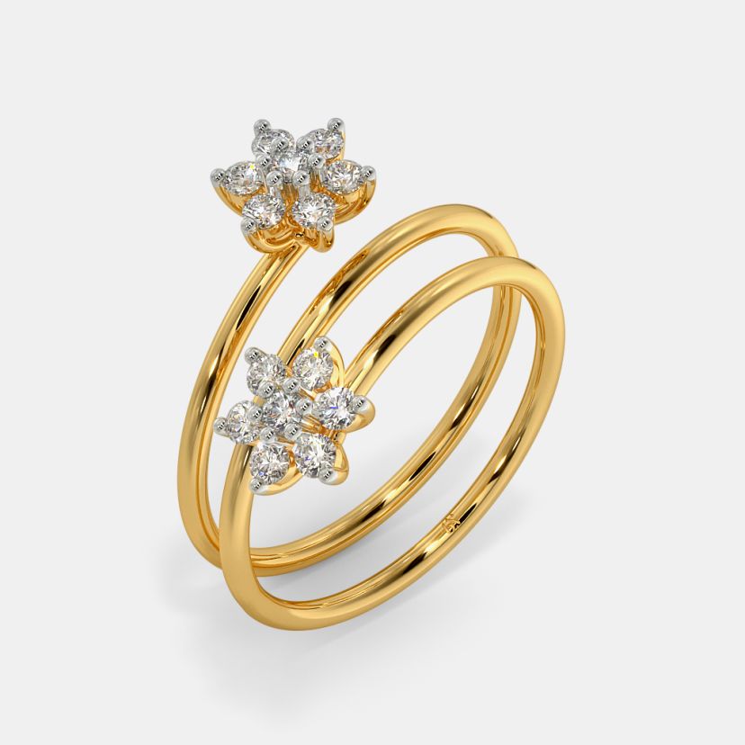 The Dual Sparkling Spiral Ring - image 1