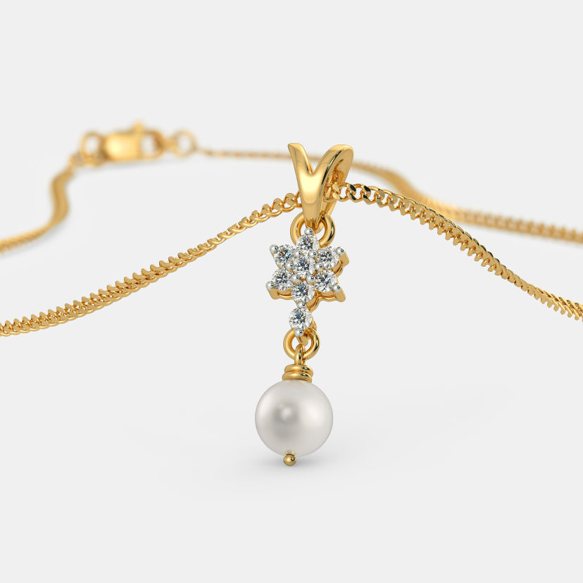 Pearl gold pendant discount