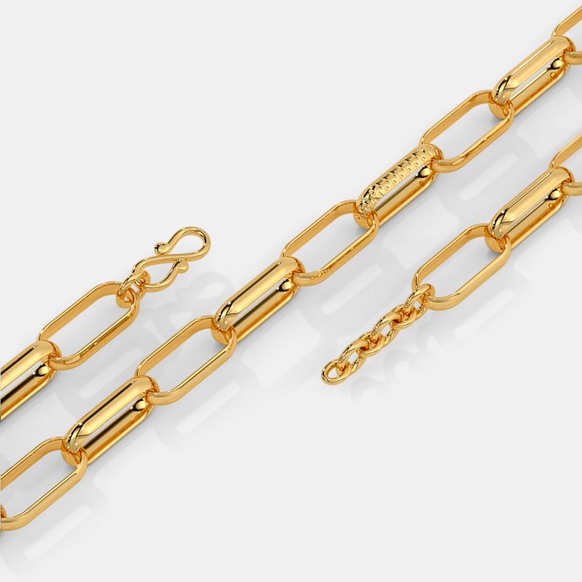 The Figaro Gold Chain - Side View