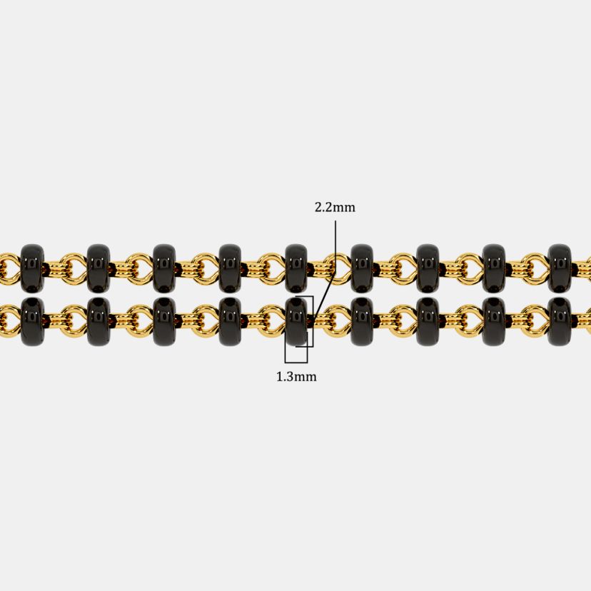 The Microbead Mangalsutra Double Line Open Chain With Lock - image 3