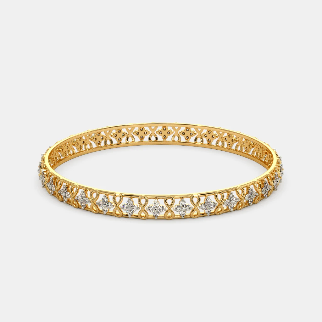 The Crescenica Round Bangle | BlueStone.com