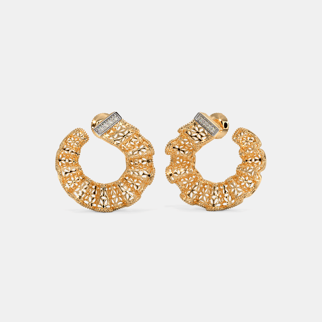 The Helene Orange Peel Earrings | BlueStone.com