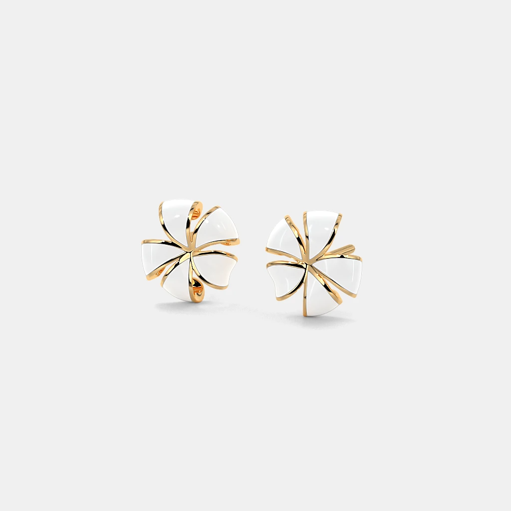 The White Frangipani Stud Earrings