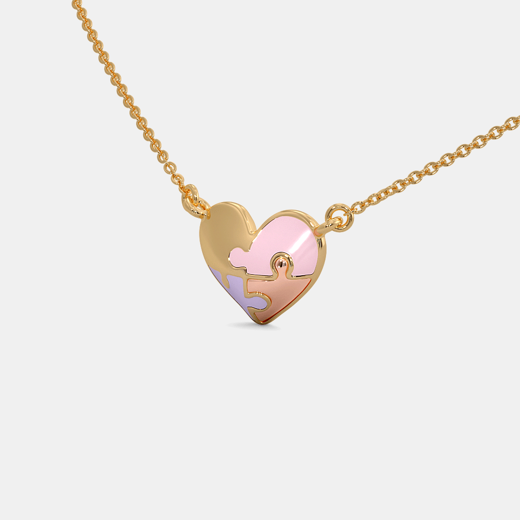 The Puzzle Of Hearts Kids Necklace