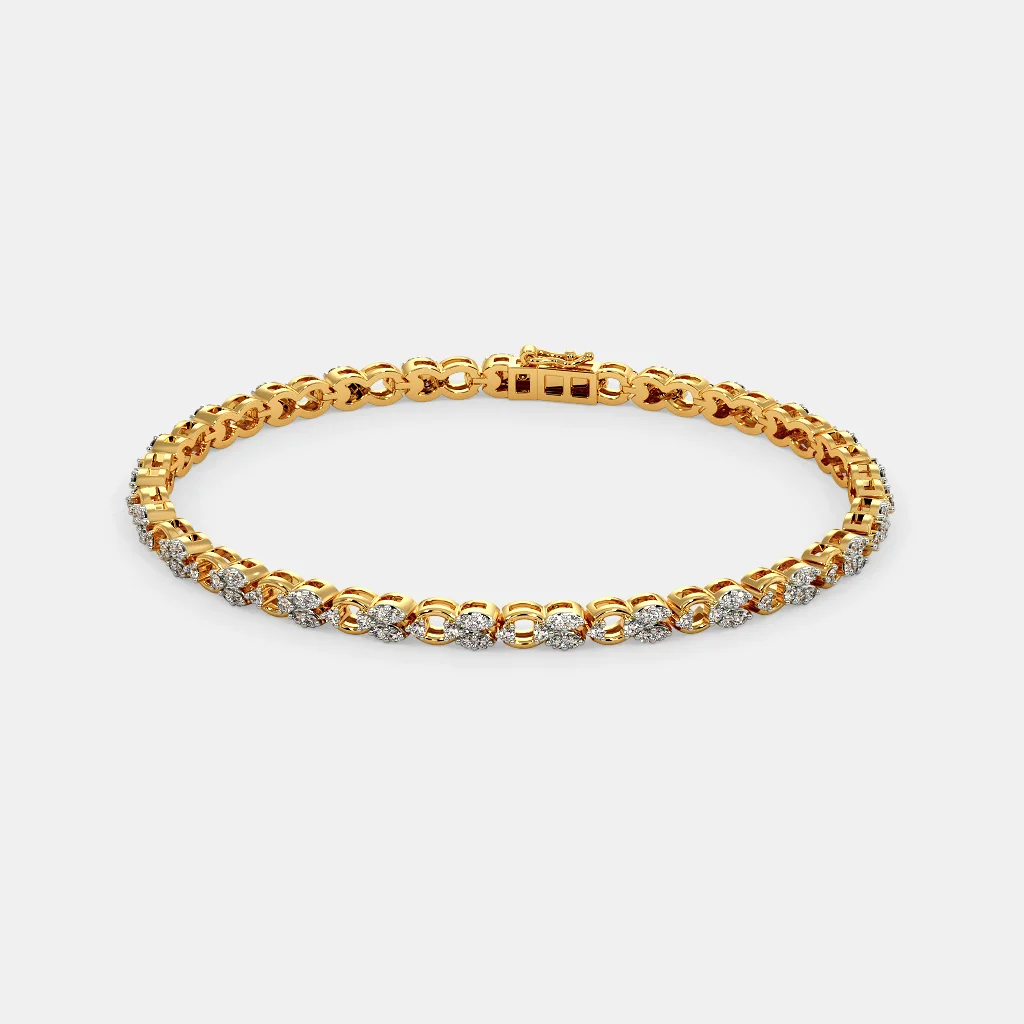 Womens Diamond Tennis Bracelet 5 Carat In 14K Yellow Gold  Fascinating  Diamonds