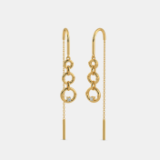 The Sleek Ringlet Sui Dhaga Earrings - thumb 1