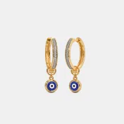The Presidio Evil Eye Hoop Earrings - thumb 1