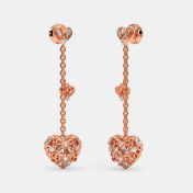The Rosette Charm Long Drop Earrings - thumb 1