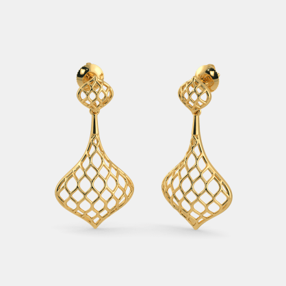 Buy Golden Diamond Jhumki Latkan Long Earrings Online Collection Online  From Surat Wholesale Shop